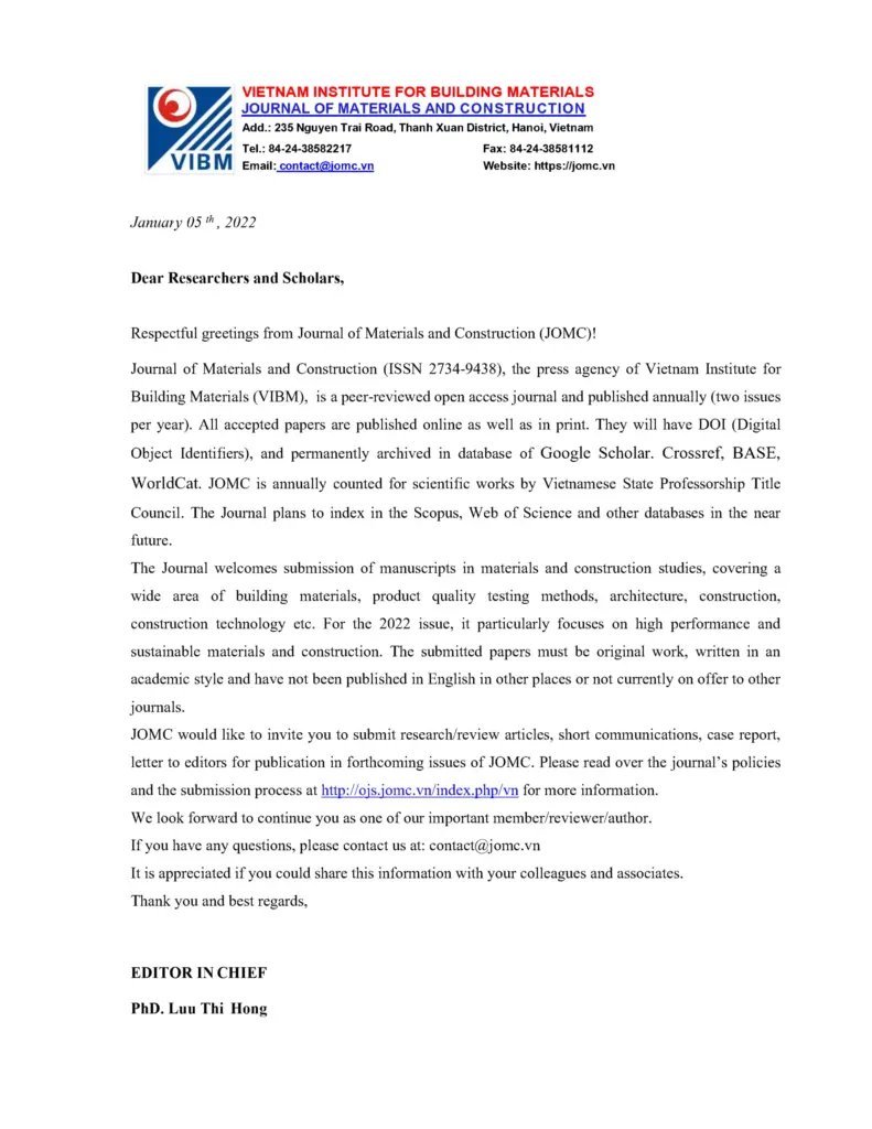 JOMC CALL FOR PAPERS