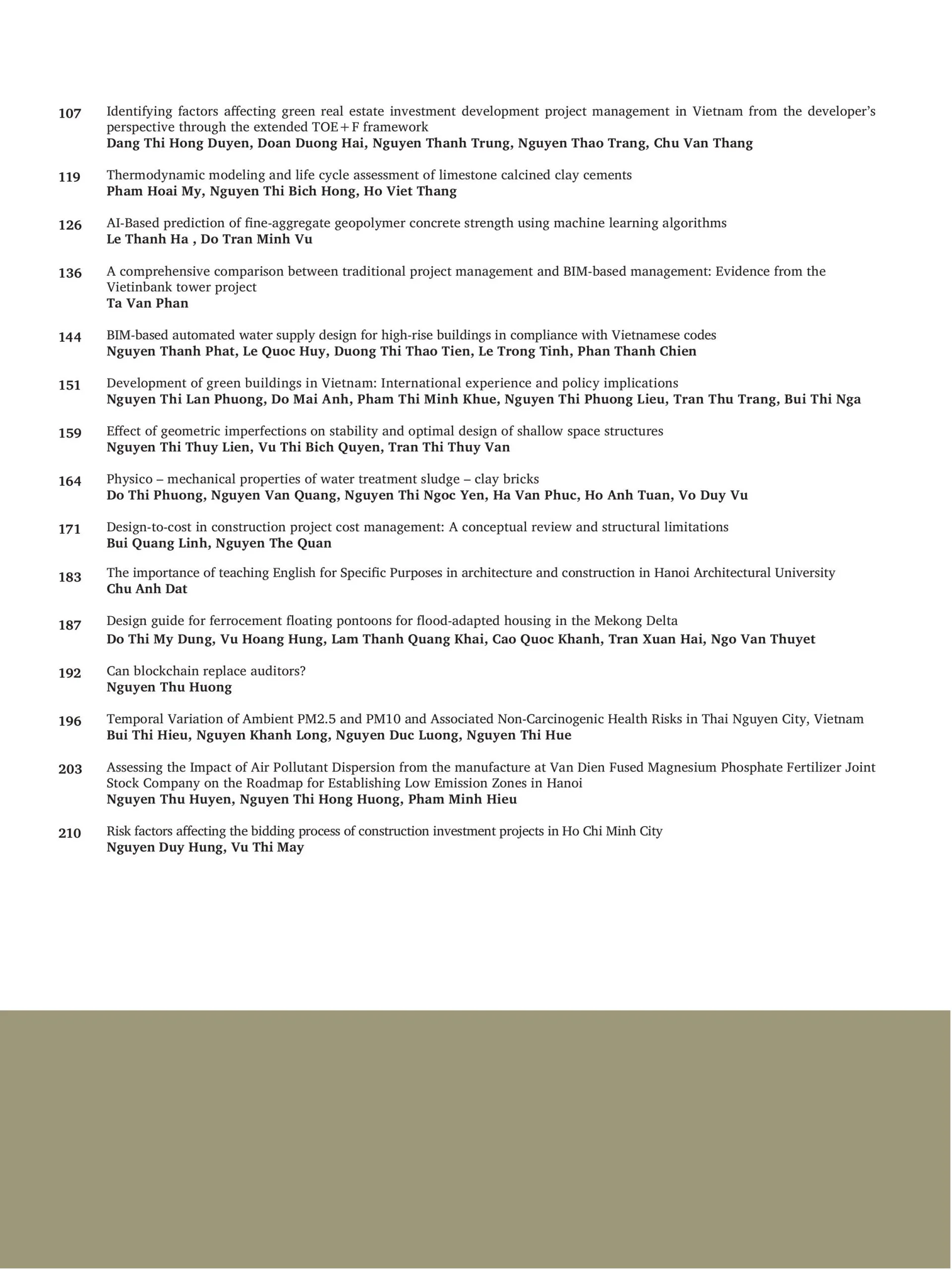 Journal of Materials and Construction Vol. 16 No. 01 (2026)